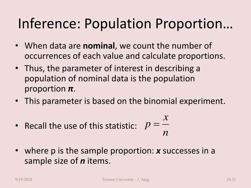 inference population proportion