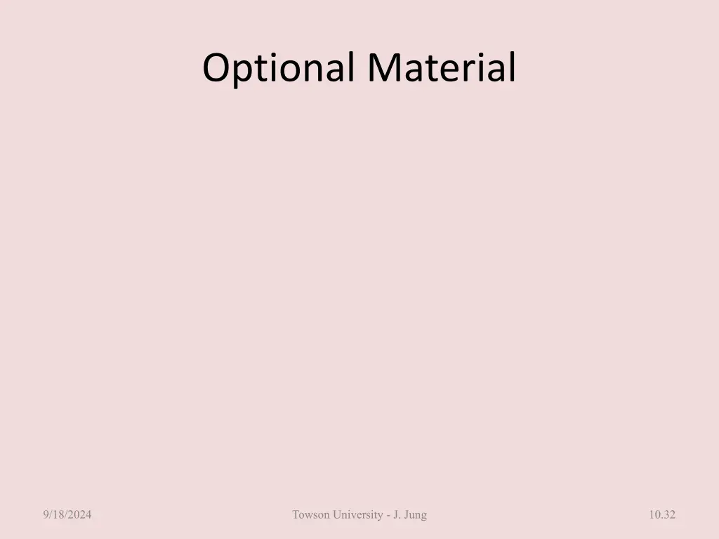 optional material