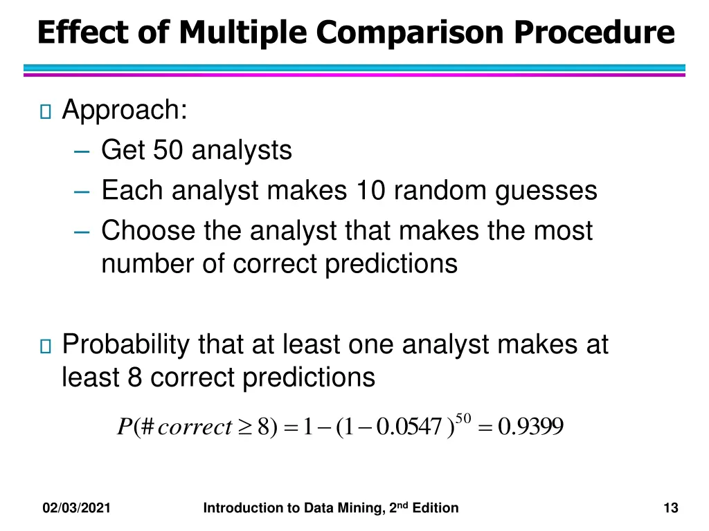 effect of multiple comparison procedure 1