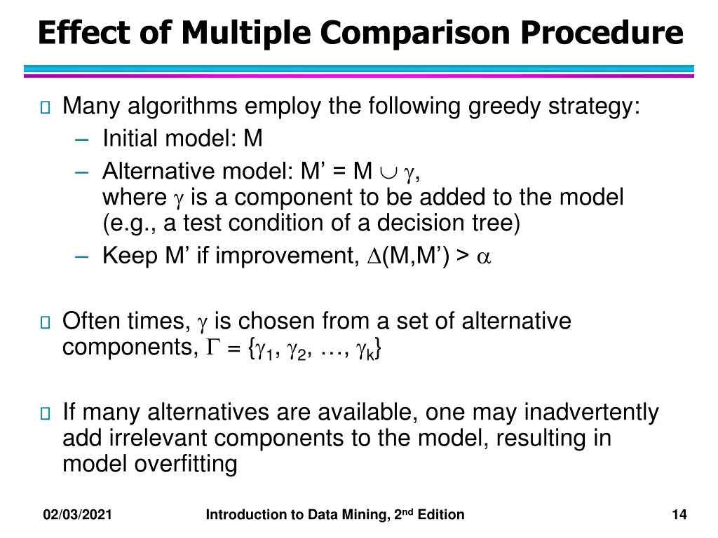 effect of multiple comparison procedure 2