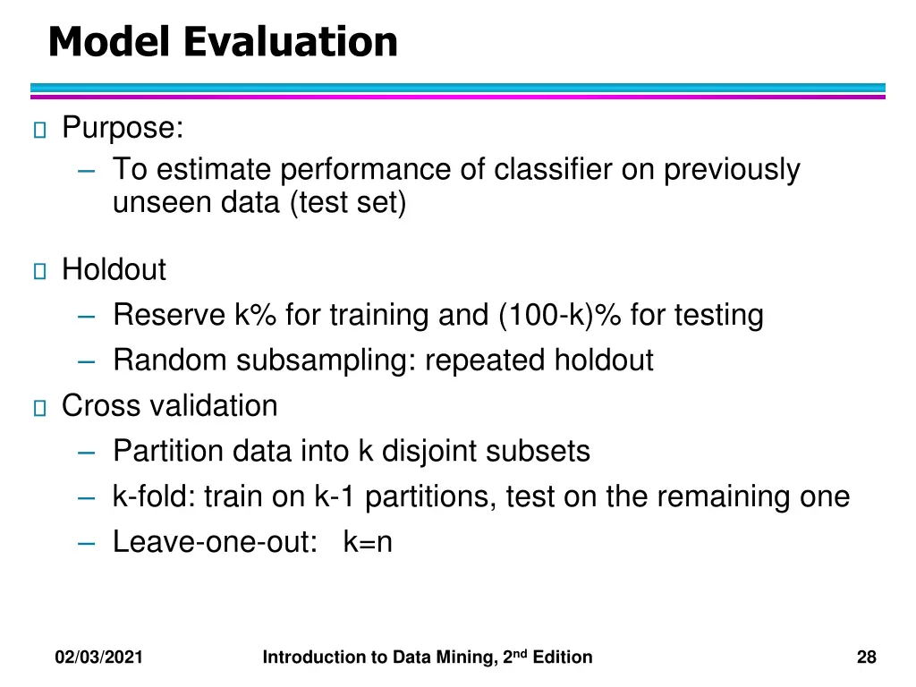 model evaluation