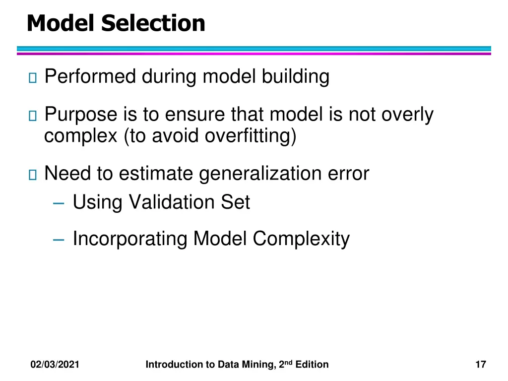 model selection