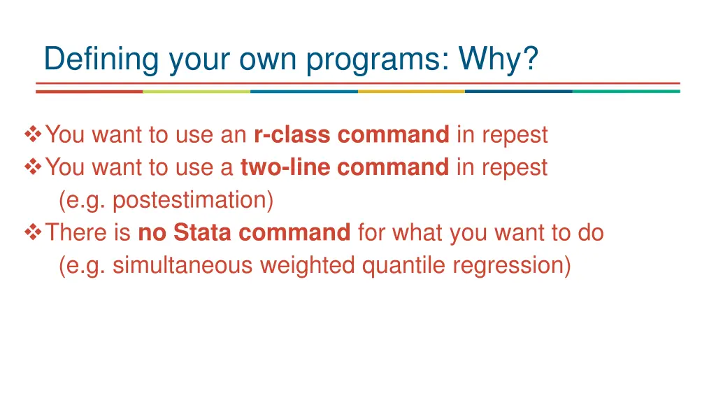 defining your own programs why