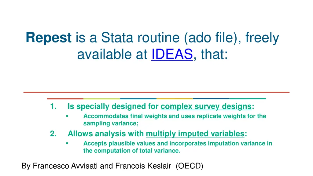 repest is a stata routine ado file freely