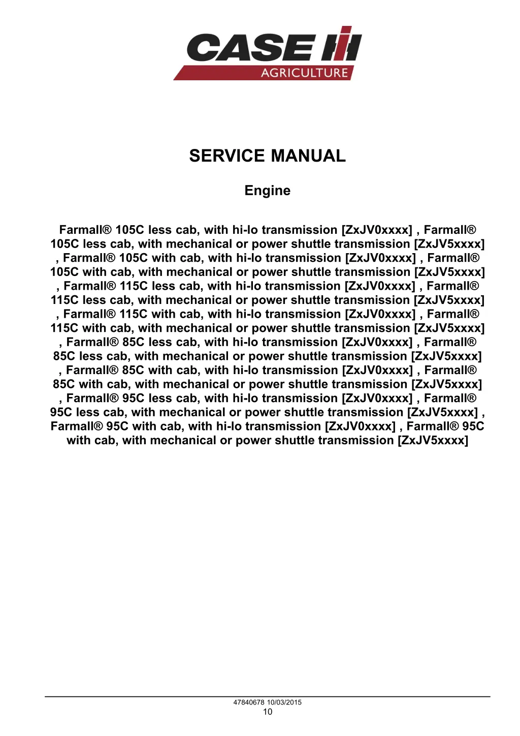 service manual 1