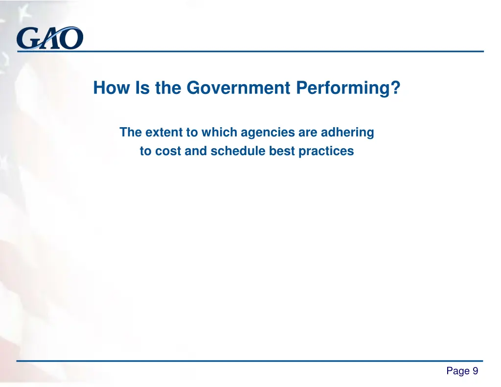 how is the government performing