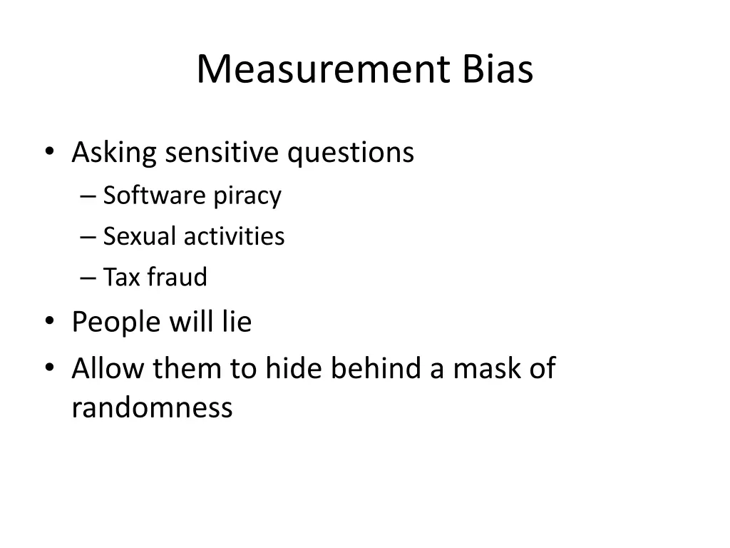 measurement bias