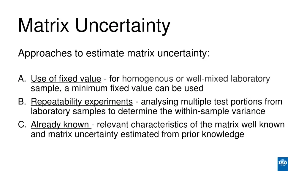 matrix uncertainty 1