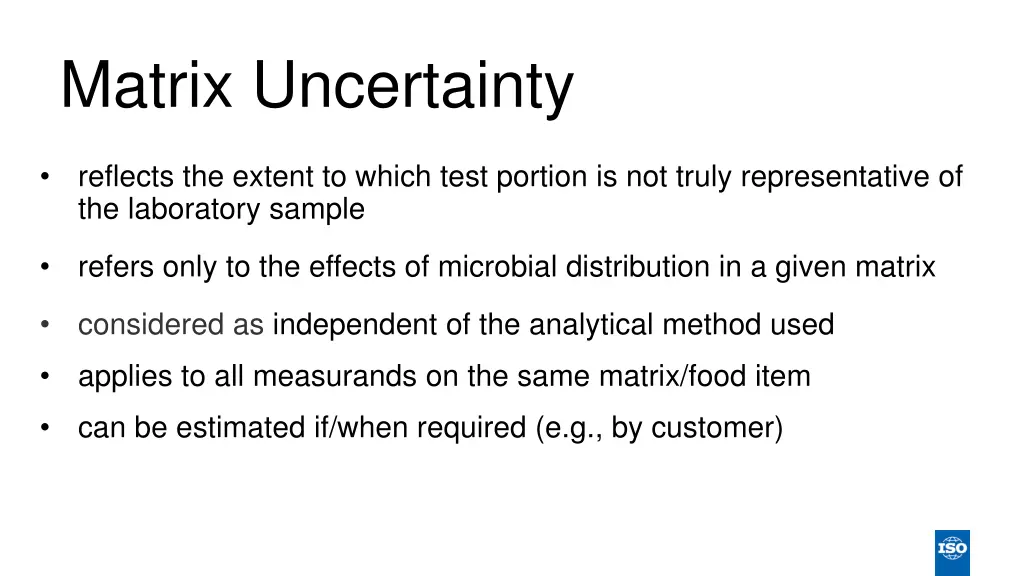 matrix uncertainty