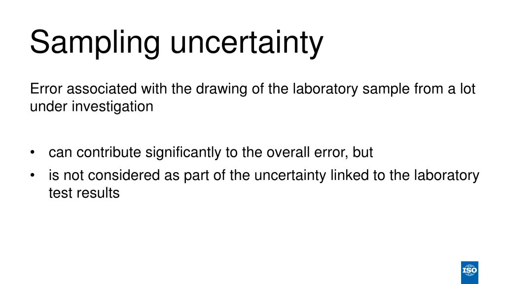 sampling uncertainty