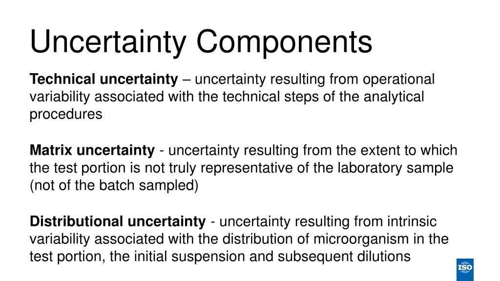 uncertainty components