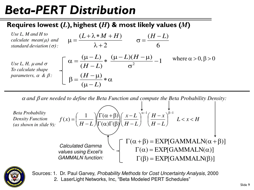 beta pert distribution requires lowest l highest