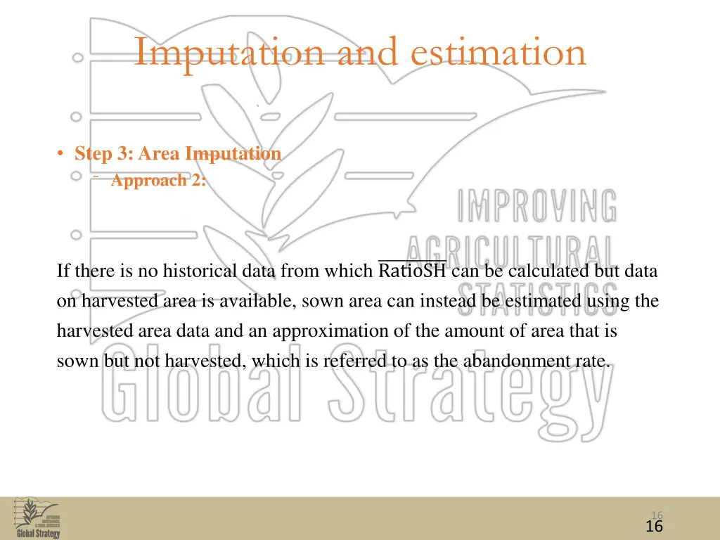 imputation and estimation 7