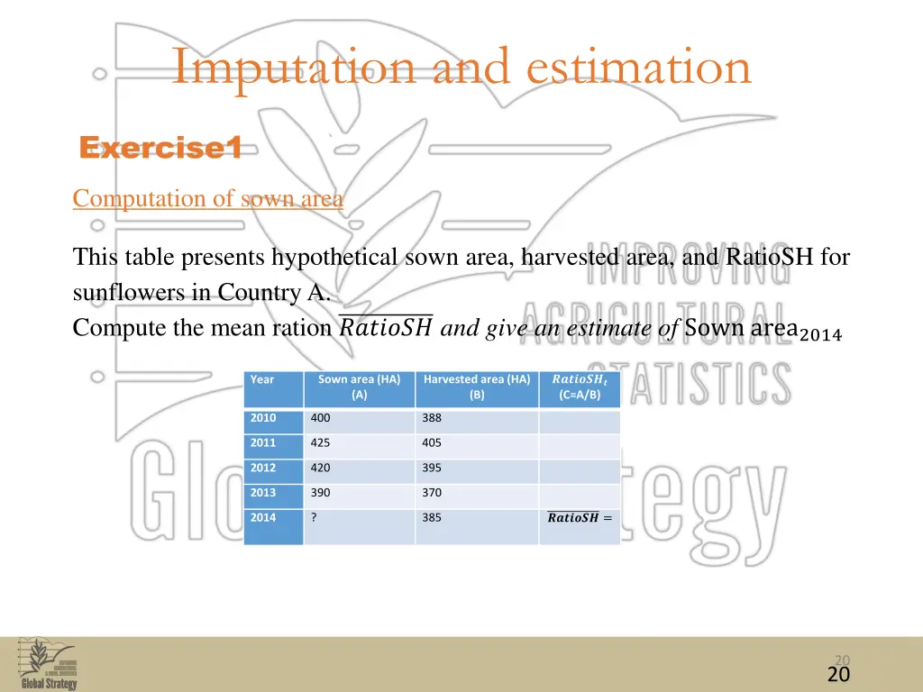 imputation and estimation 9