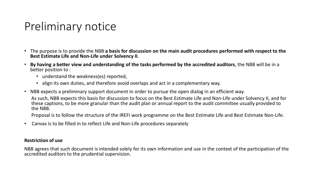 preliminary notice