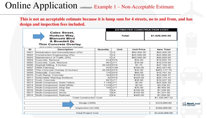 online application continued example