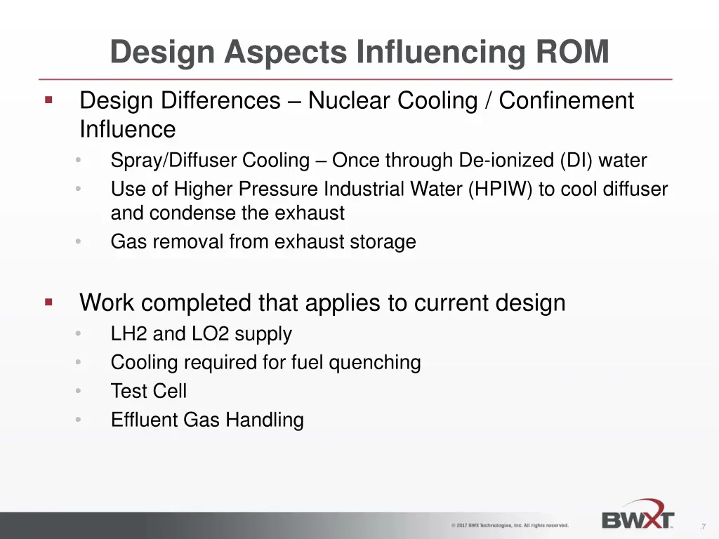 design aspects influencing rom 1