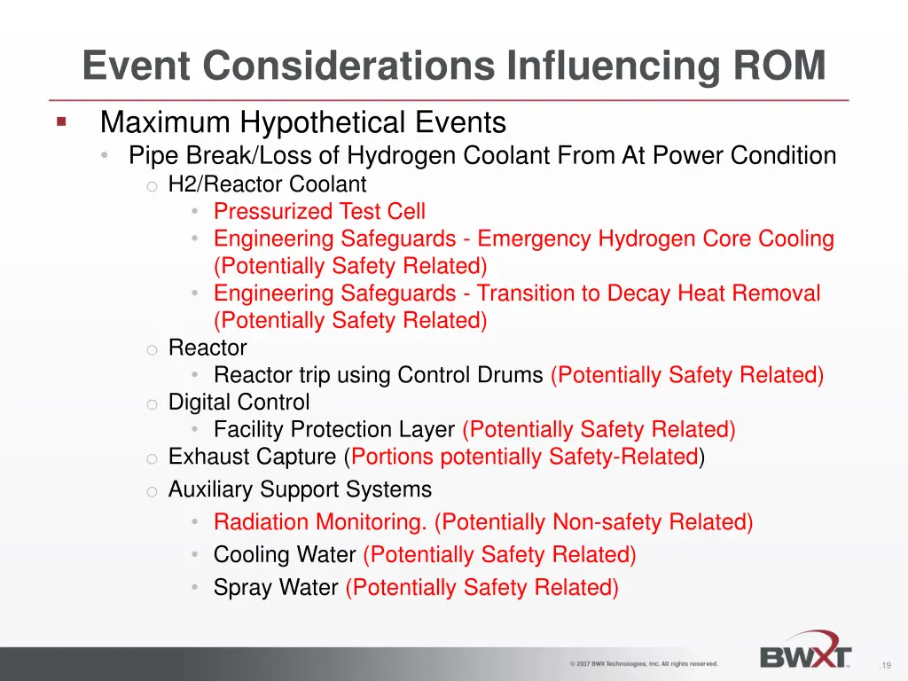 event considerations influencing rom 10