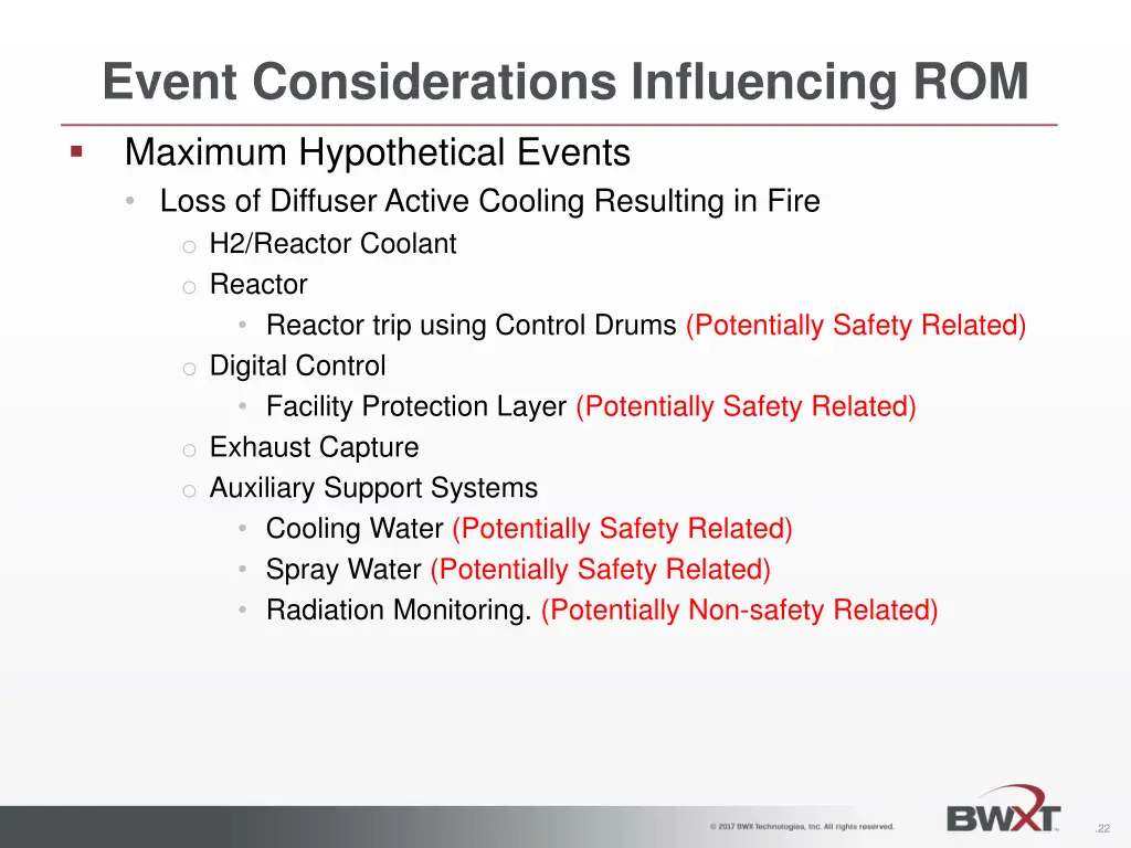 event considerations influencing rom 13