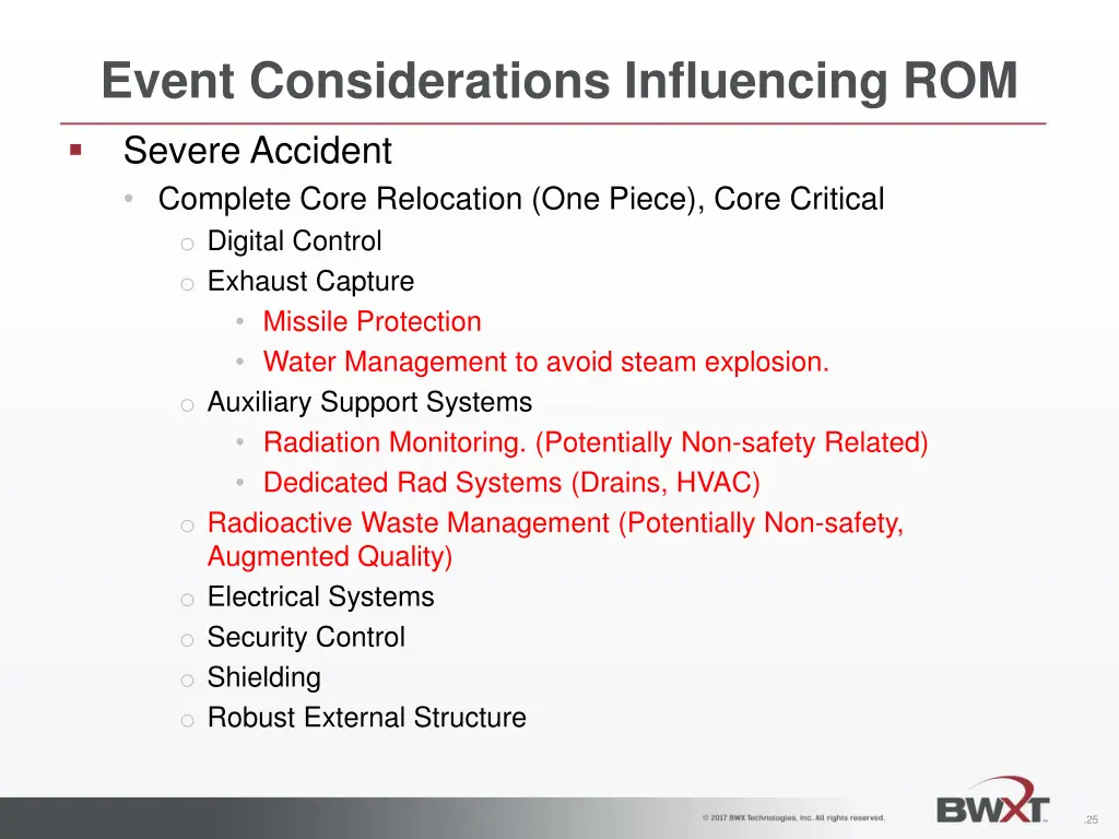 event considerations influencing rom 16