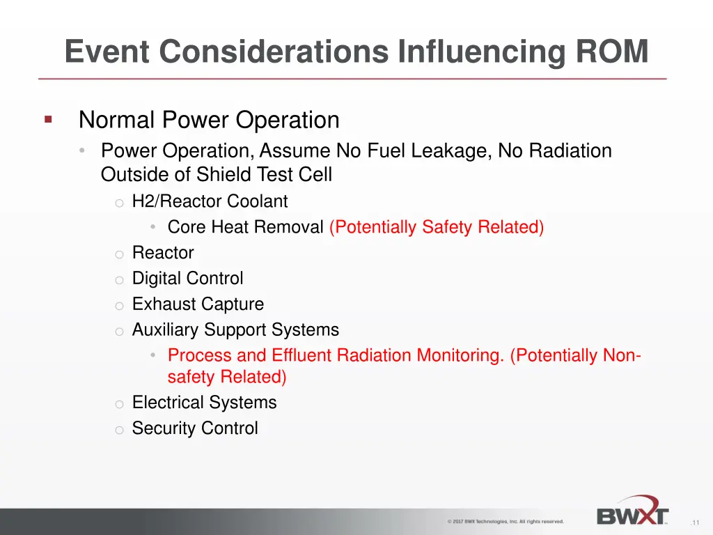 event considerations influencing rom 2