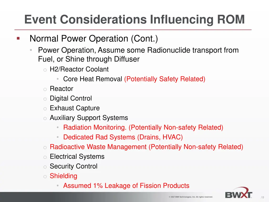 event considerations influencing rom 4