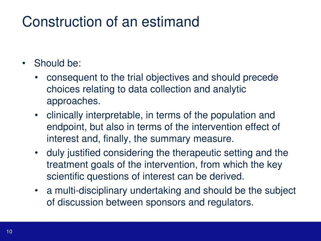 construction of an estimand