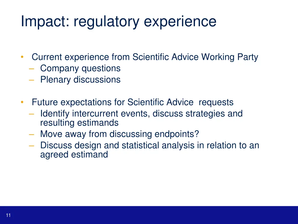 impact regulatory experience