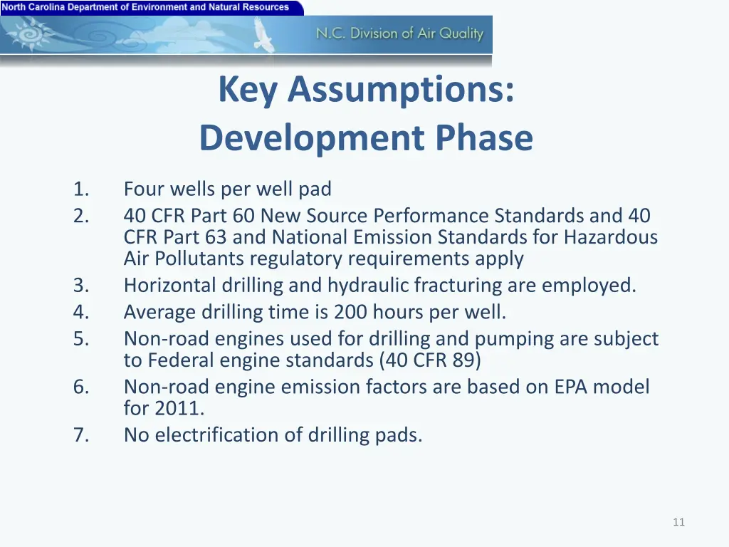 key assumptions development phase