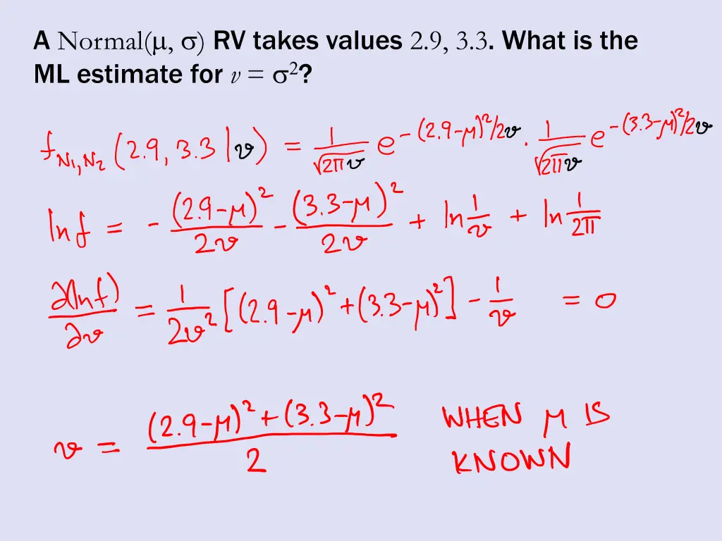 a normal rv takes values 2 9 3 3 what 1