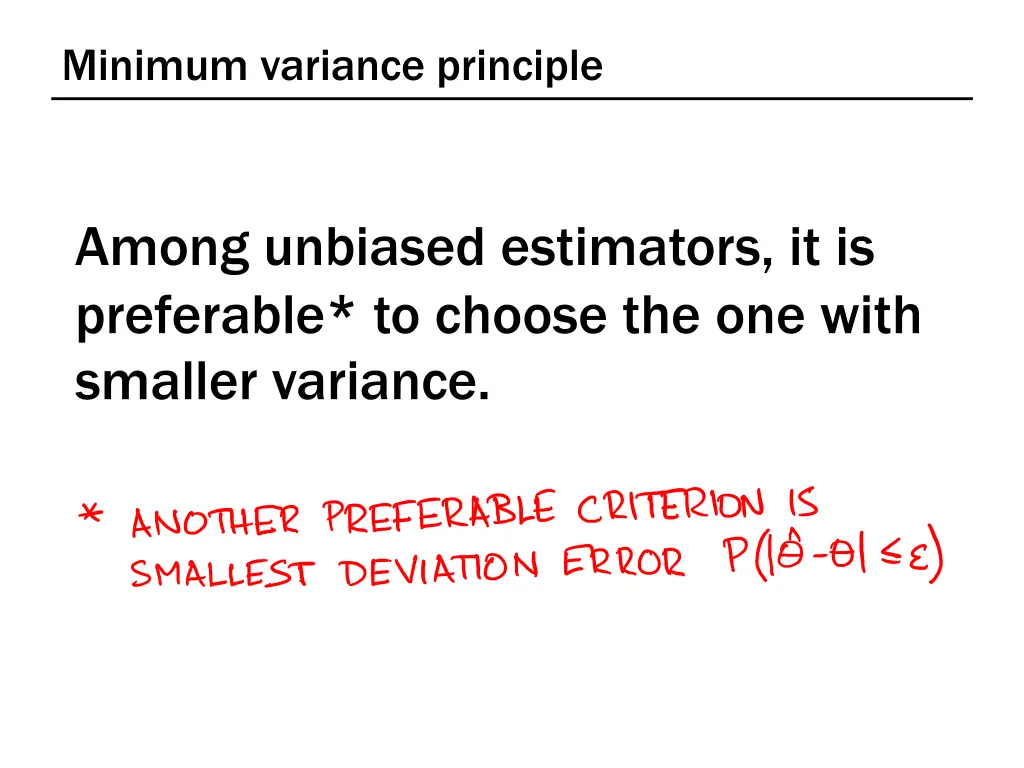 minimum variance principle