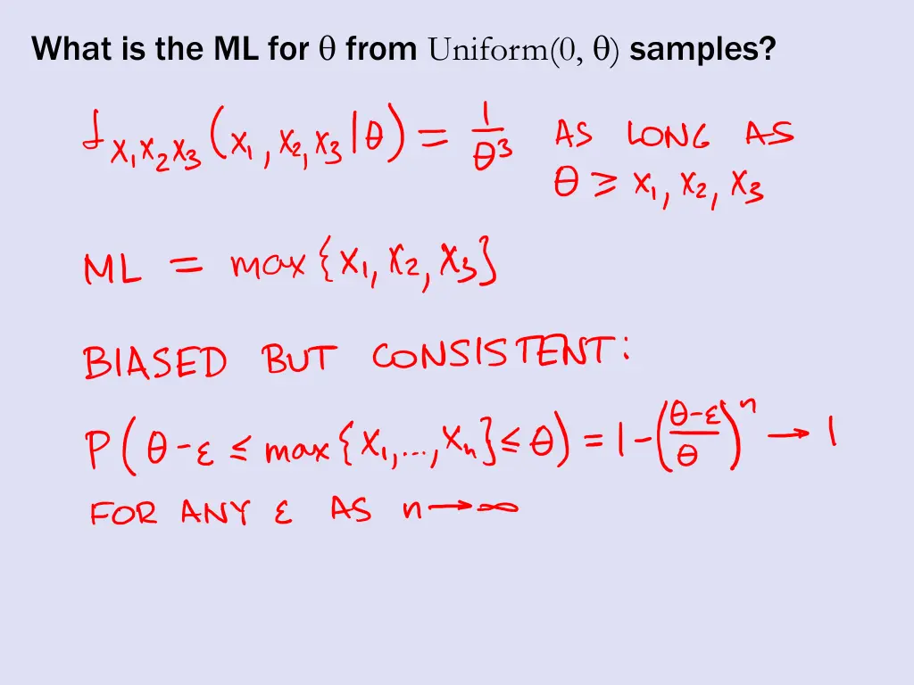 what is the ml for from uniform 0 samples