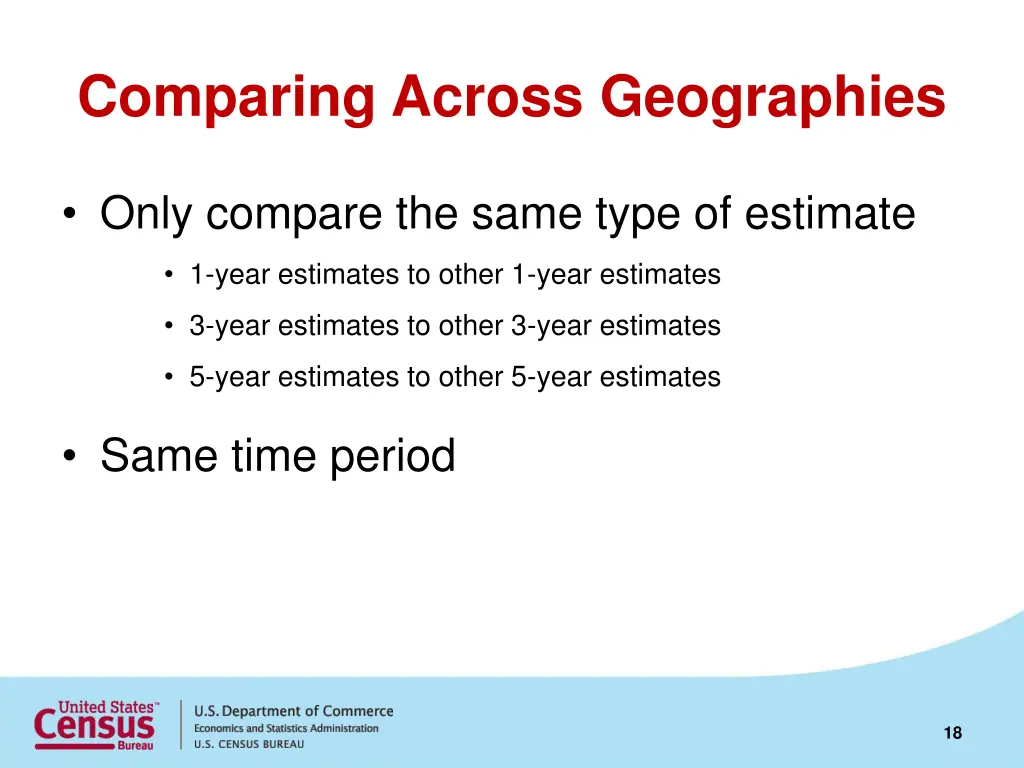 comparing across geographies