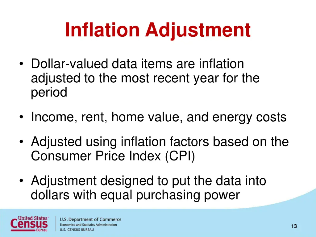 inflation adjustment