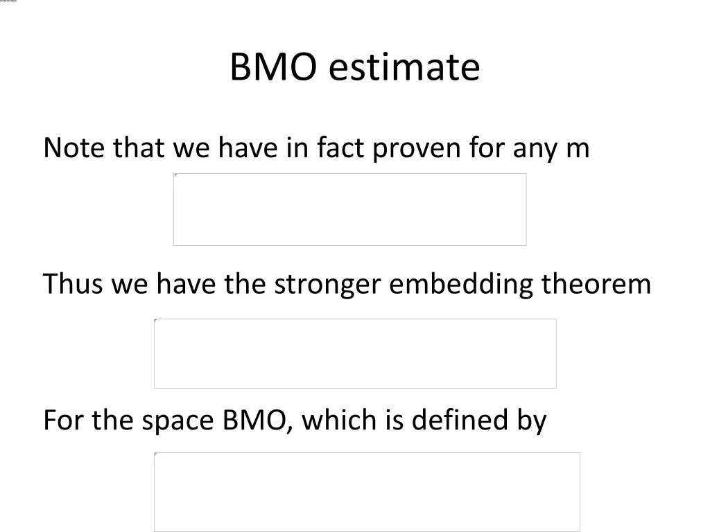 bmo estimate