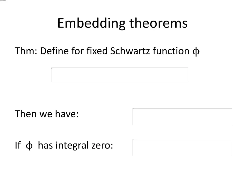 embedding theorems