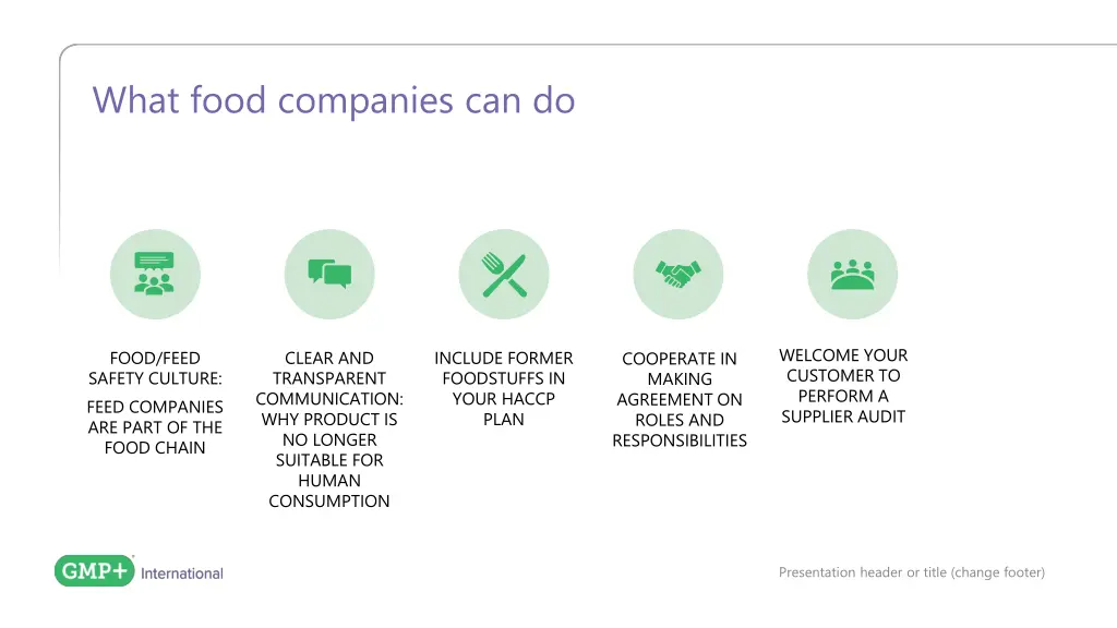 what food companies can do