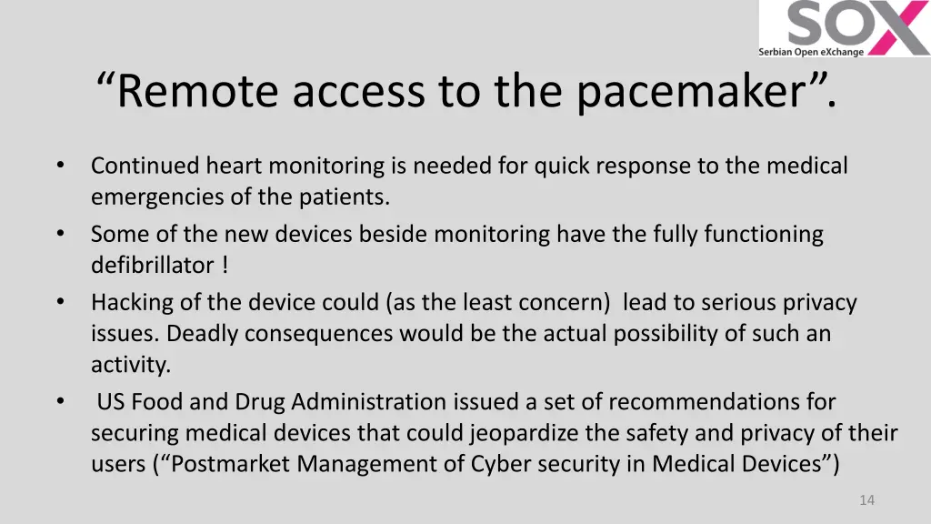 remote access to the pacemaker