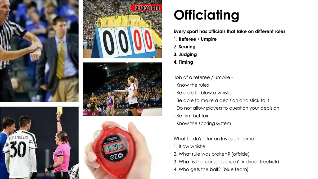 officiating