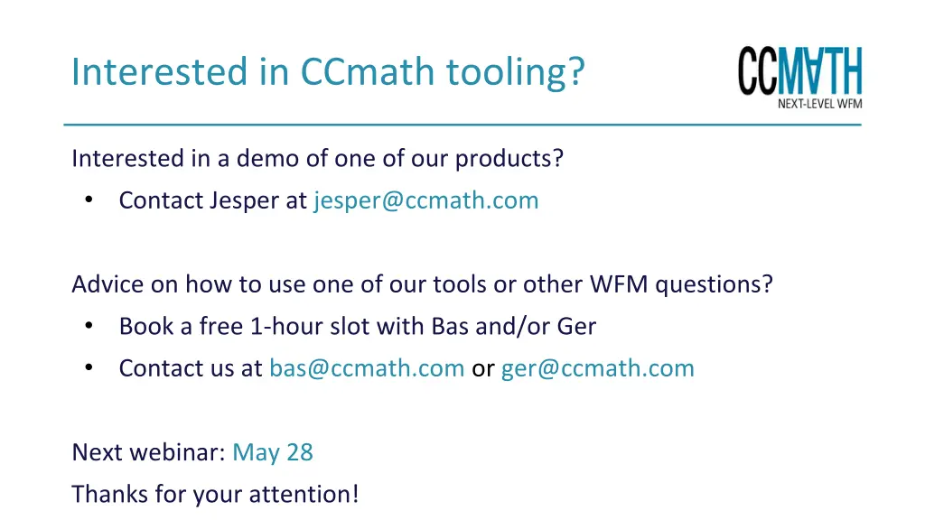 interested in ccmath tooling