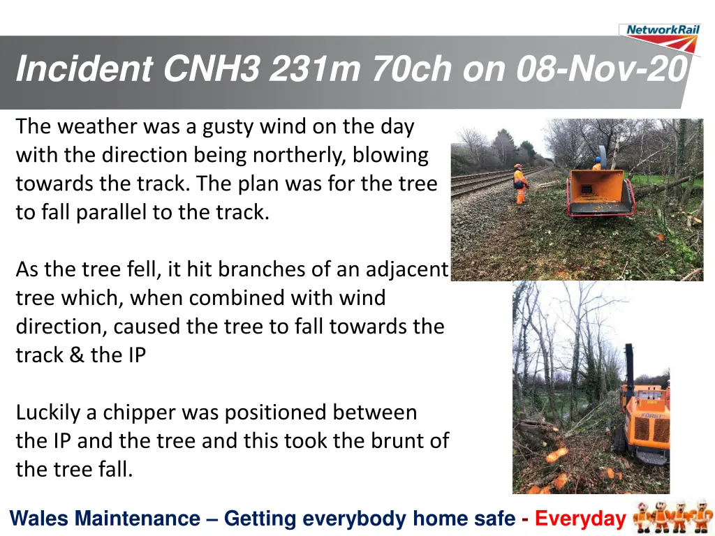 incident cnh3 231m 70ch on 08 nov 20