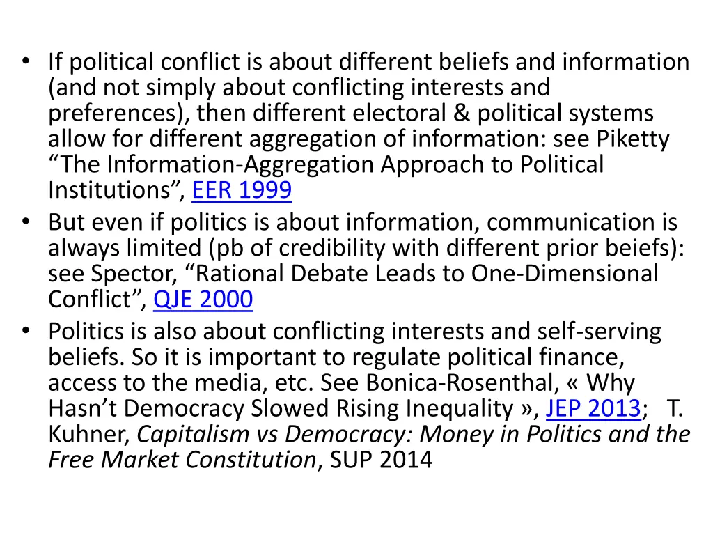 if political conflict is about different beliefs