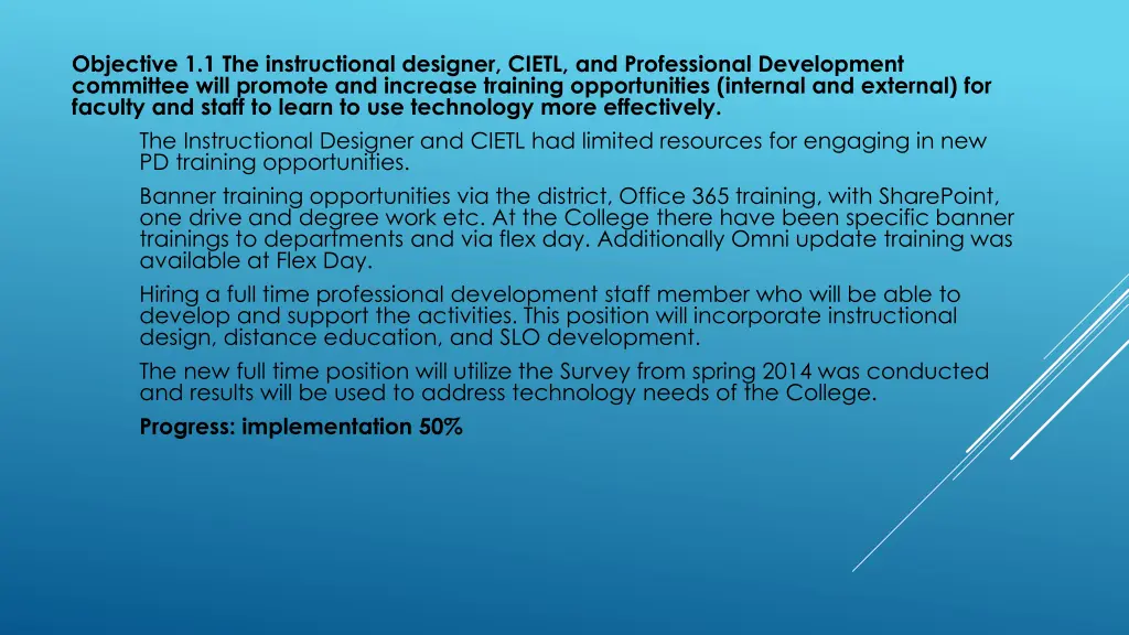 objective 1 1 the instructional designer cietl