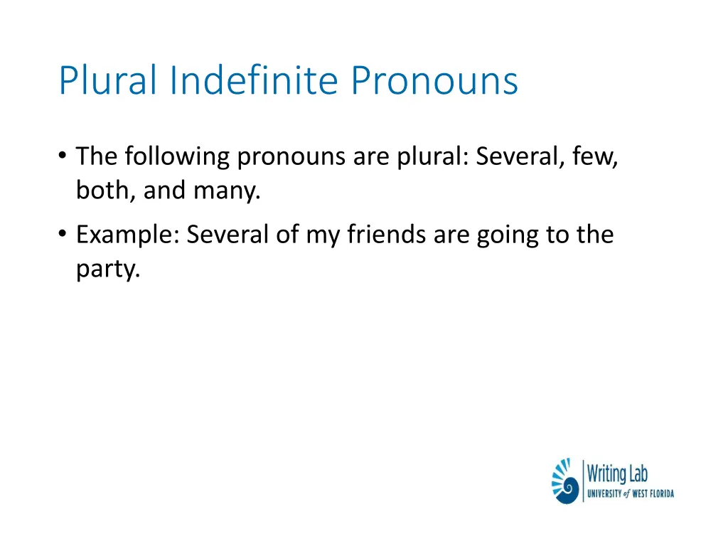 plural indefinite pronouns