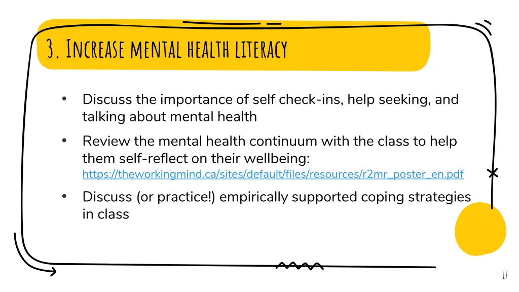 3 increase mental health literacy