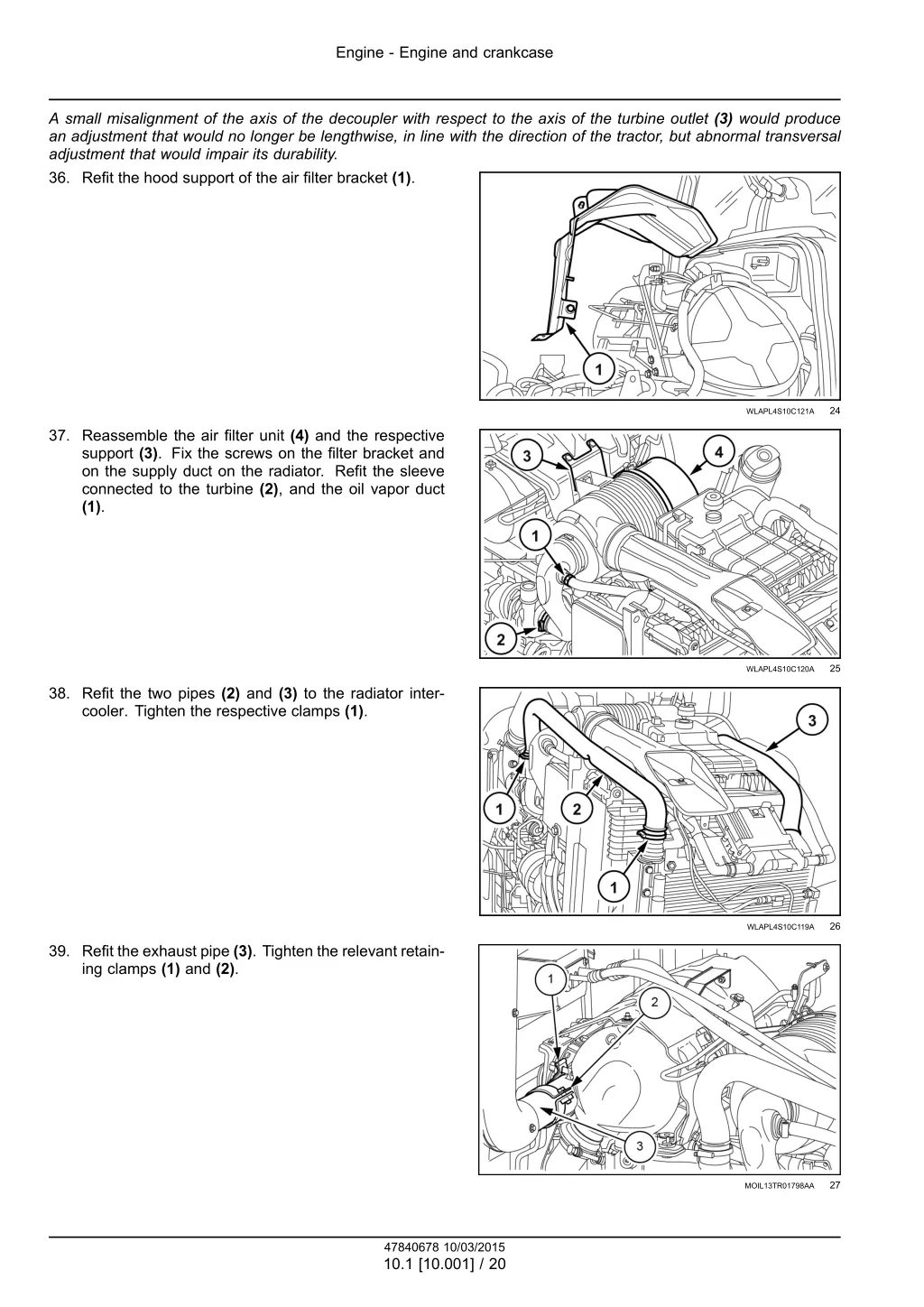 engine engine and crankcase 17