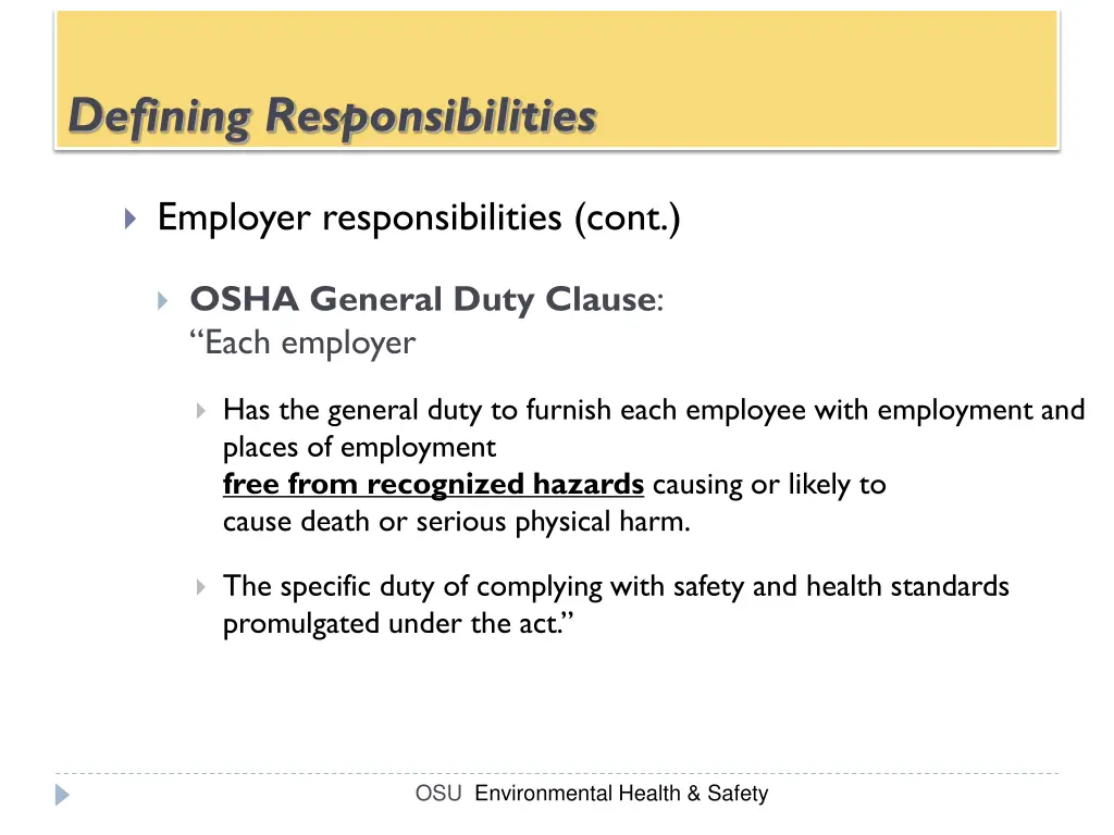 defining responsibilities 4