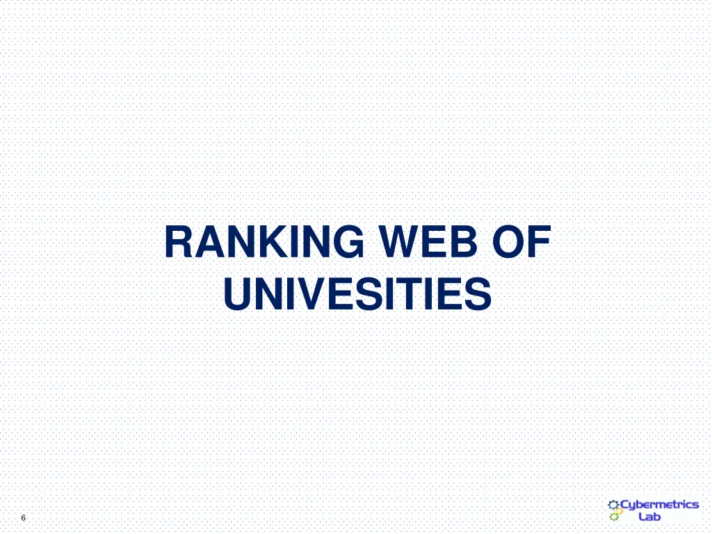 ranking web of univesities