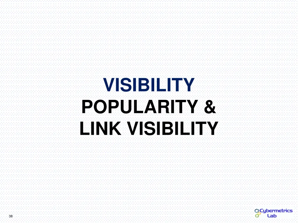 visibility popularity link visibility