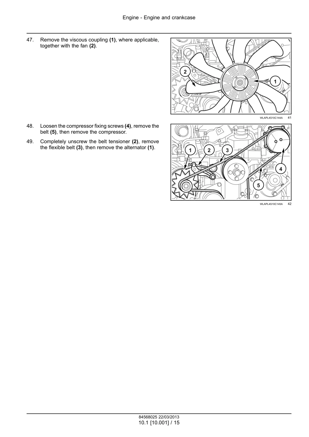 engine engine and crankcase 12